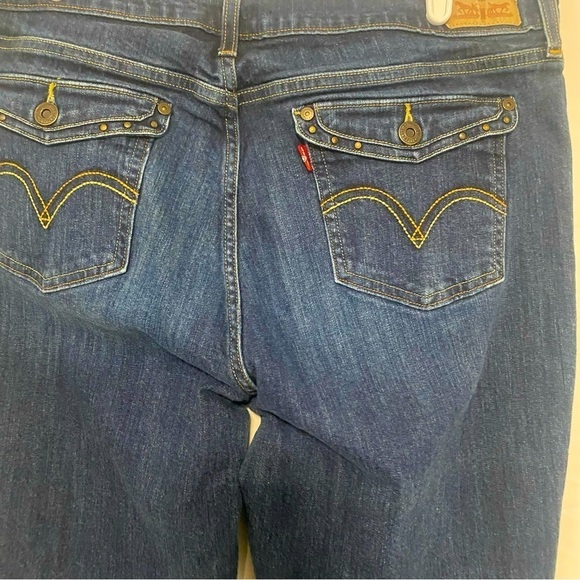 Levi’s 515 Bootcut Jeans Women’s Size 16L - W33 L34 Dark Wash Kicker Western EUC - Picture 3 of 7